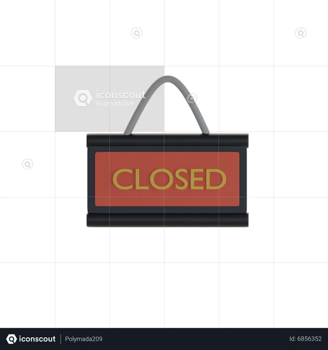 Closed board  3D Icon