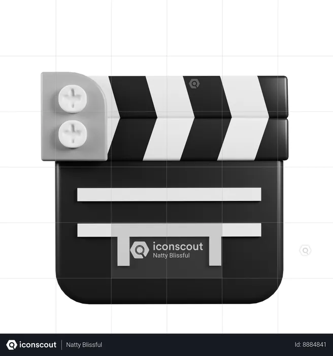 Closed clapperboard  3D Icon