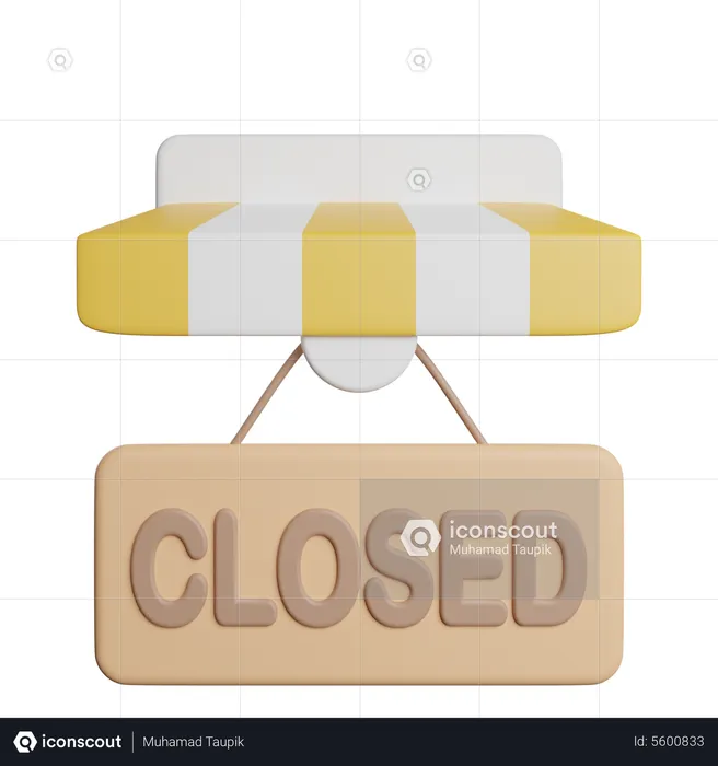 Closed Shop  3D Icon