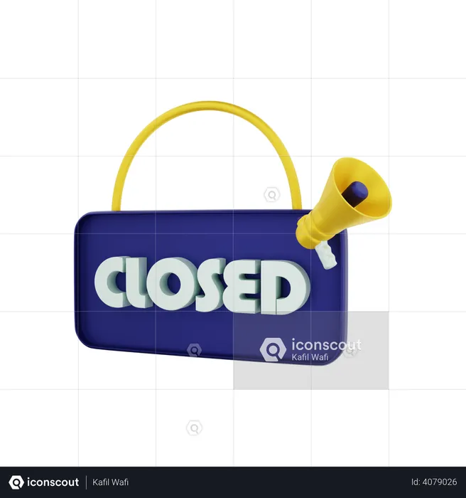 Closed shop  3D Illustration