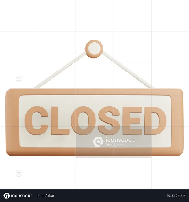 Closed Sign  3D Icon
