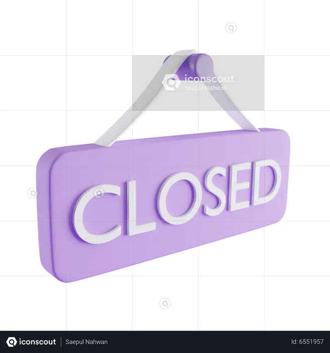 Closed Sign  3D Icon