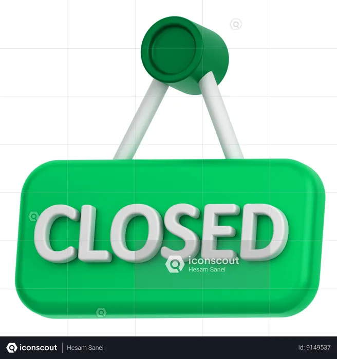 Closed Sign  3D Icon