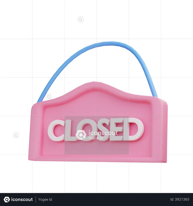 Closed sign  3D Illustration