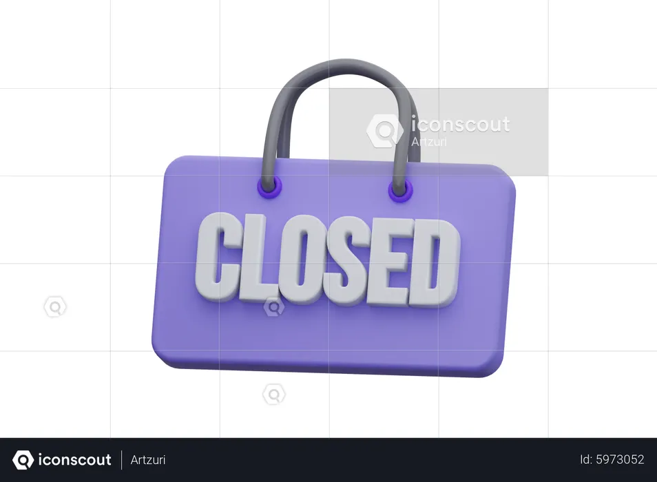 Closed Sign  3D Icon