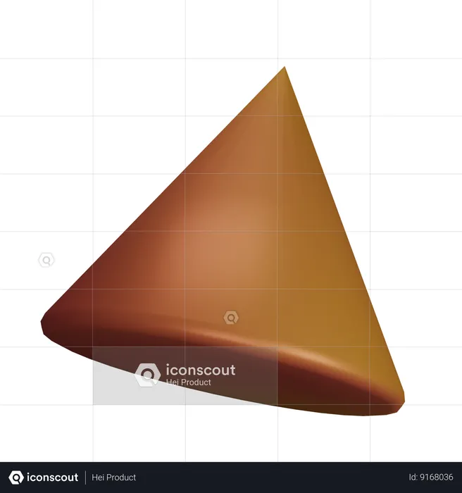 Closed triangle  3D Icon