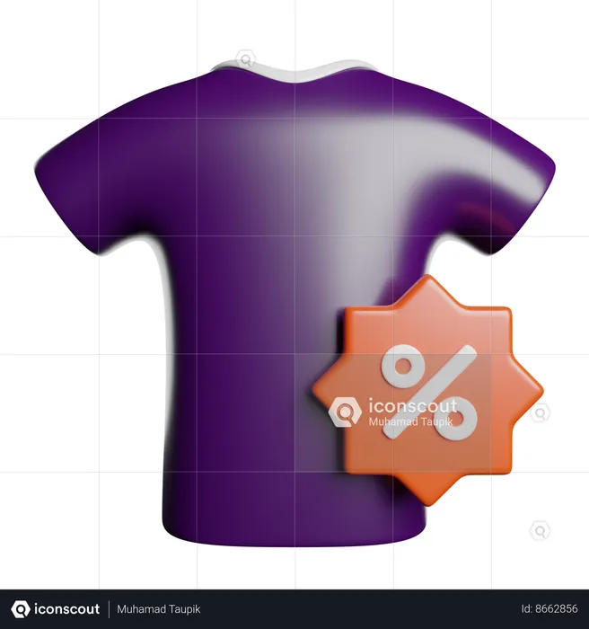 Cloth Discount  3D Icon