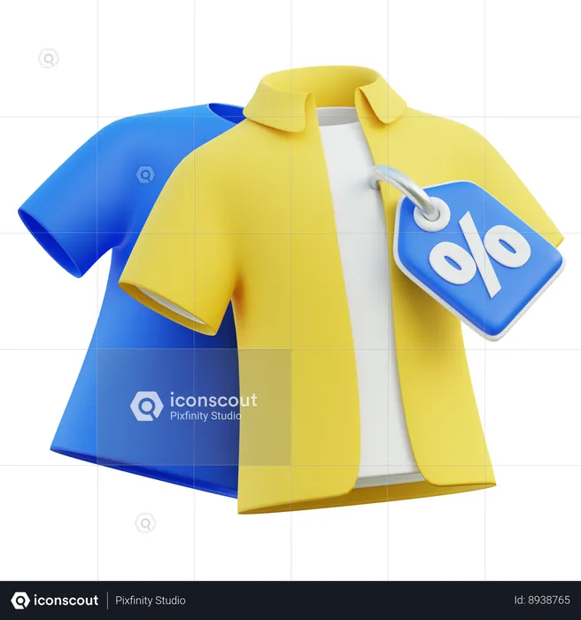 Cloth Product Discount  3D Icon