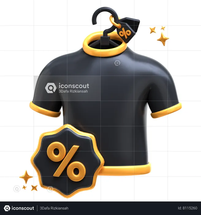 Clothes Discount  3D Icon