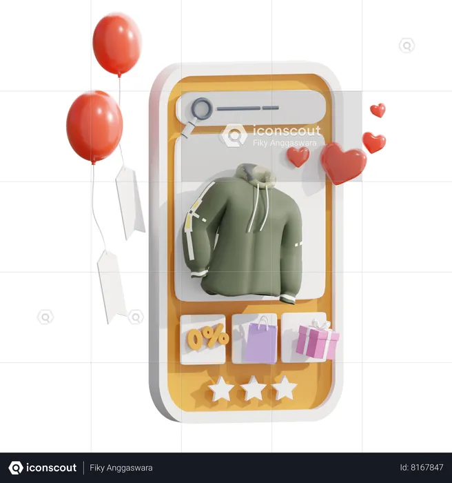 Clothes Shopping  3D Icon