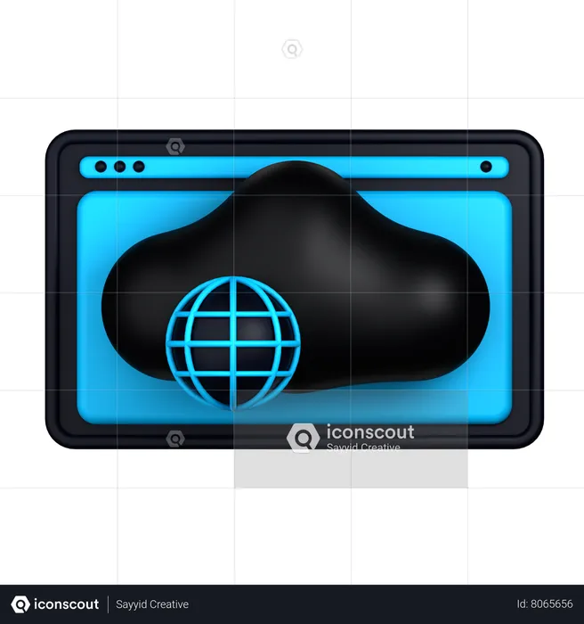 Cloud Access  3D Icon