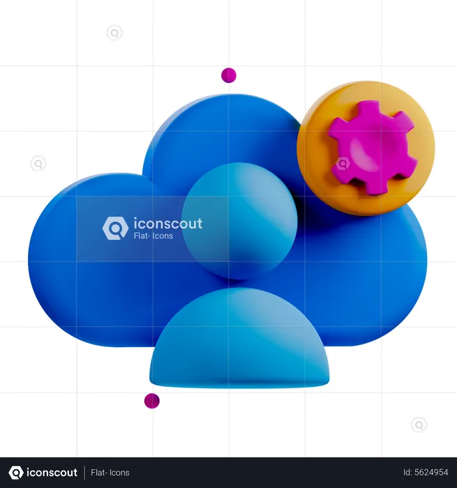 Cloud Admin  3D Icon