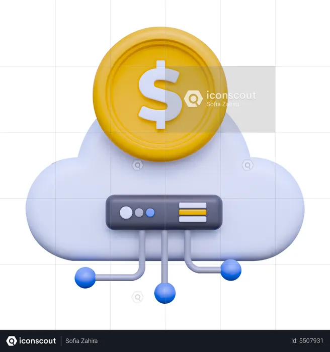 Argent en nuage  3D Icon