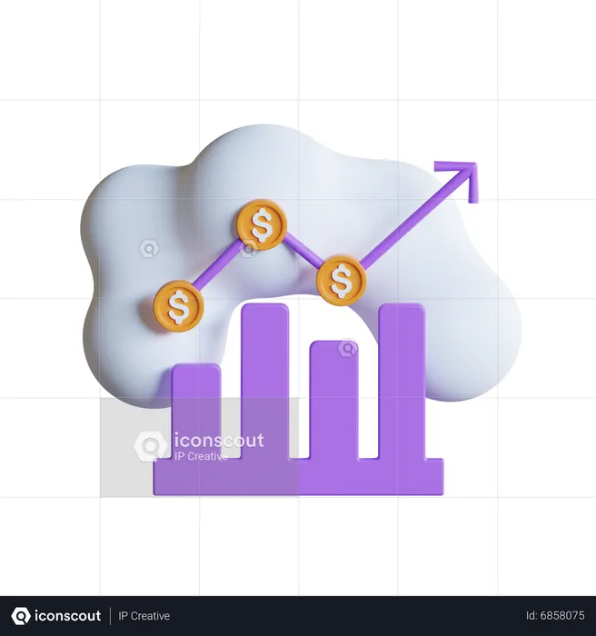 Argent en nuage  3D Icon