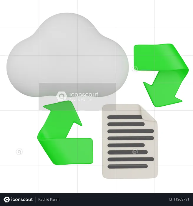 Cloud BACKUP  3D Icon