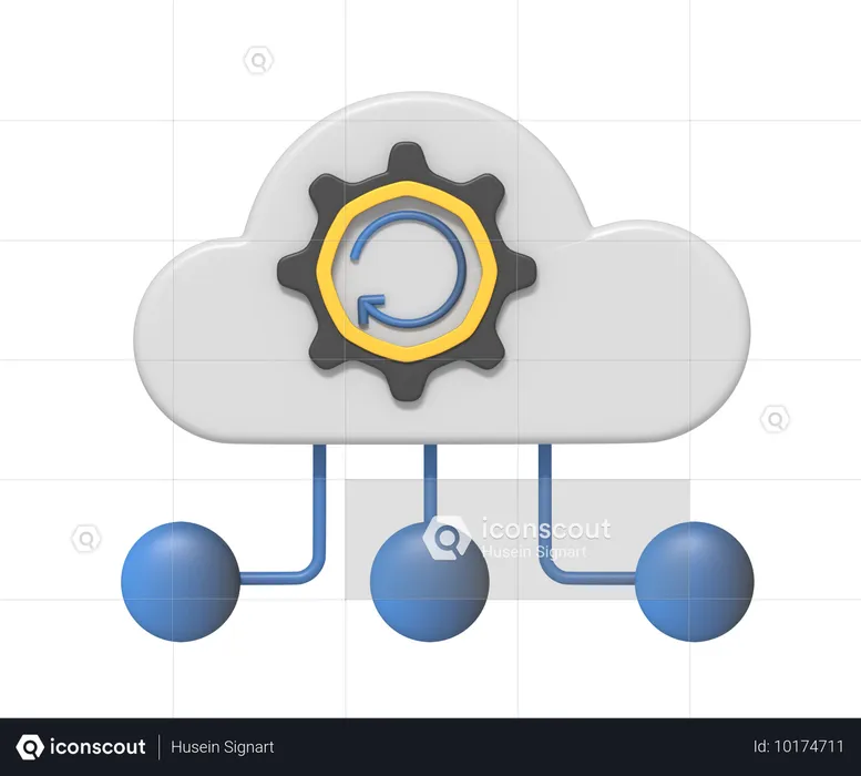 Cloud-Backup-Einstellung  3D Icon