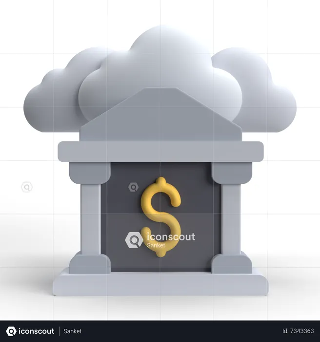 Cloud Banking  3D Icon