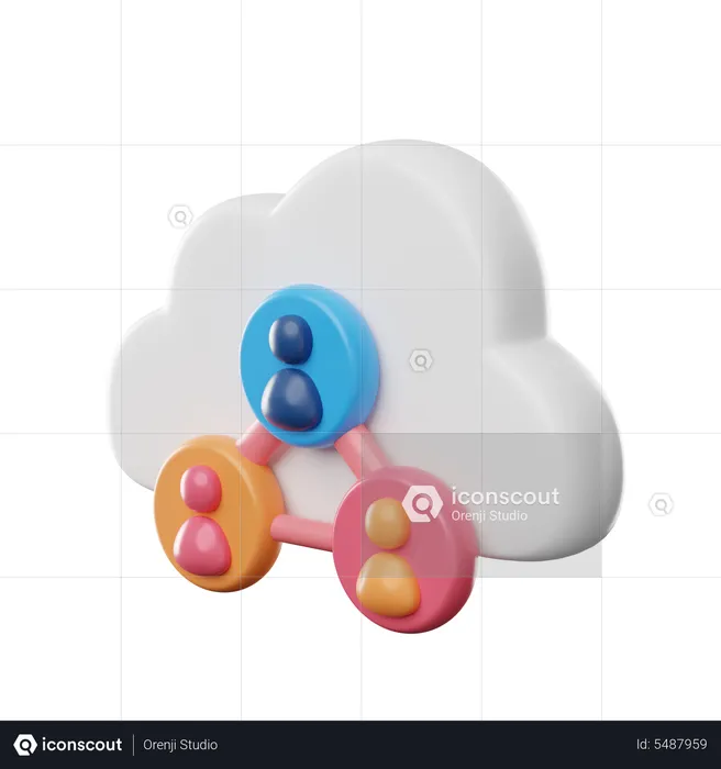 Cloud-Benutzer  3D Icon