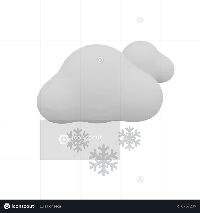 Cloud Blizzard Weather  3D Icon