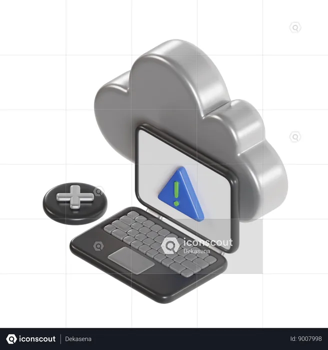 Cloud Blocked  3D Icon