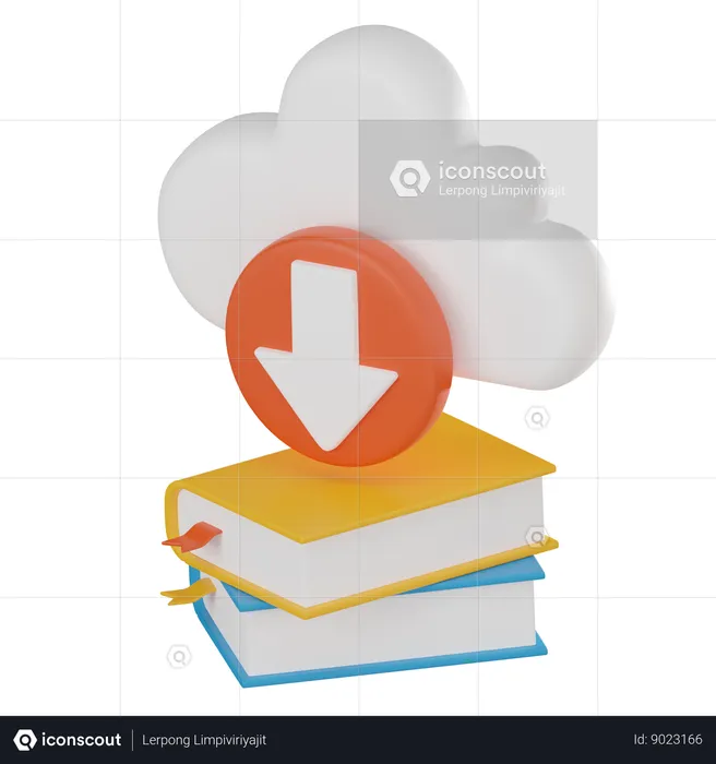Cloud Book  3D Icon