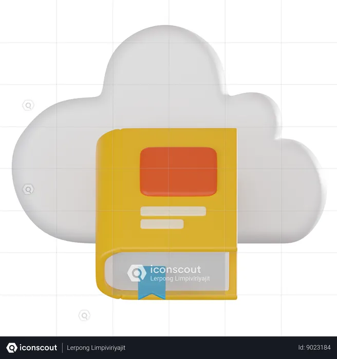 Cloud Book  3D Icon