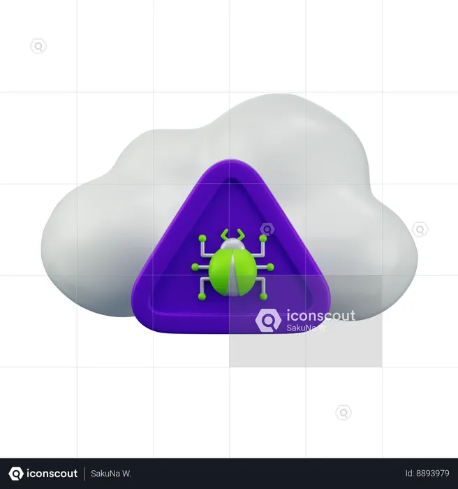 Cloud Bug  3D Icon