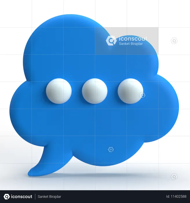 Cloud Chat  3D Icon