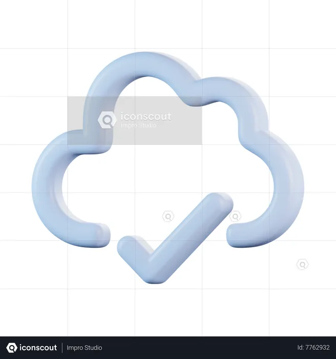 Vérification du cloud  3D Icon