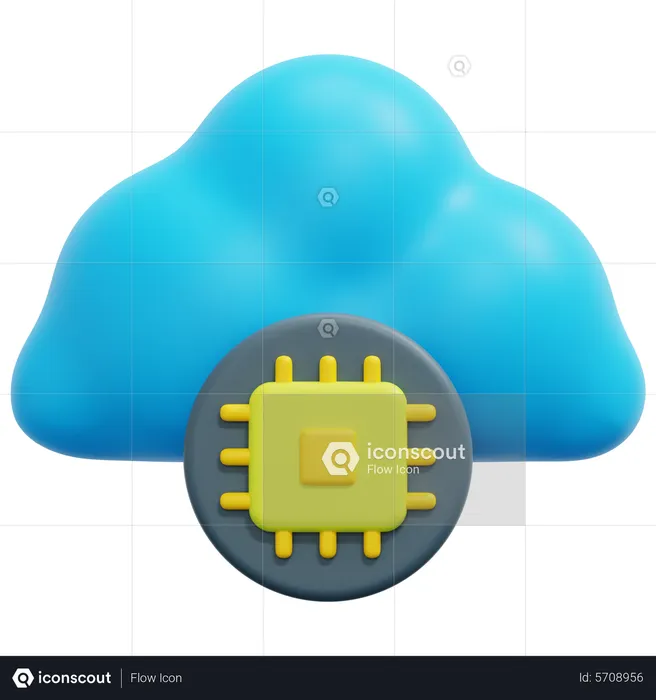 Cloud Chip  3D Icon
