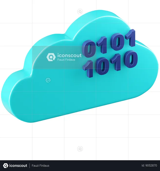 Cloud Coding  3D Icon