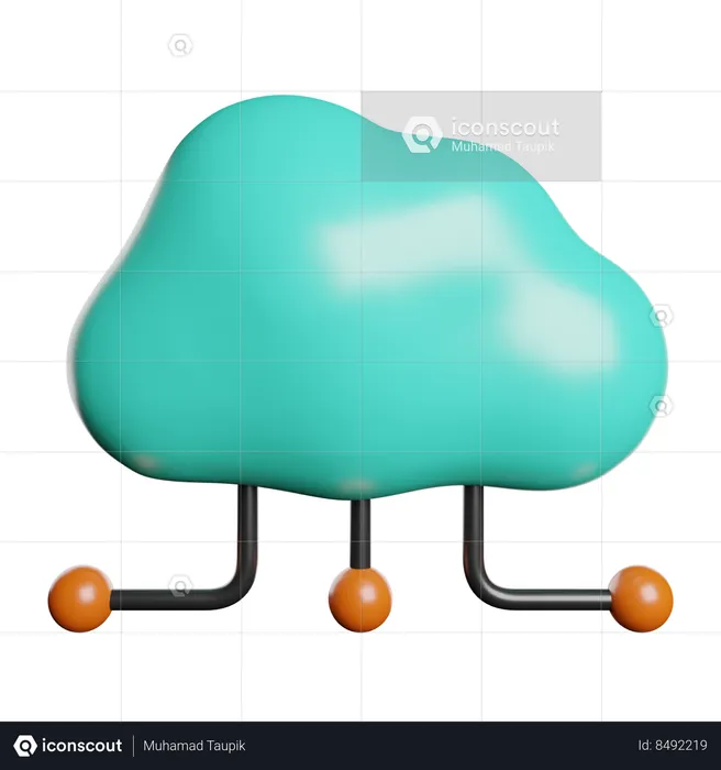 Cloud computing  3D Icon