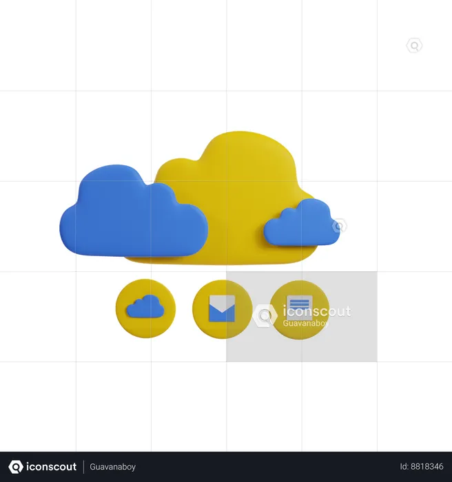 Cloud computing  3D Icon