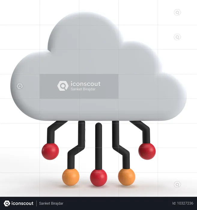 클라우드 컴퓨팅  3D Icon