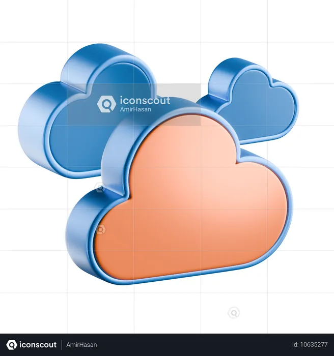 Cloud computing  3D Icon