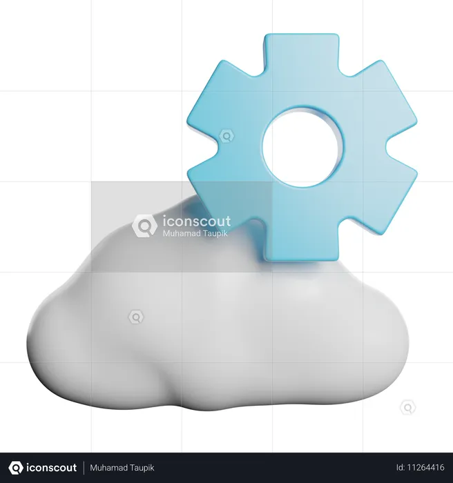 Cloud computing  3D Icon