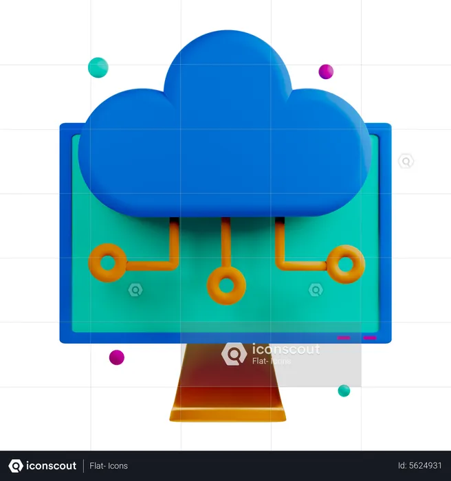 Cloud Computing  3D Icon