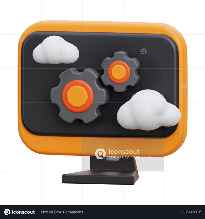 Cloud computing  3D Icon