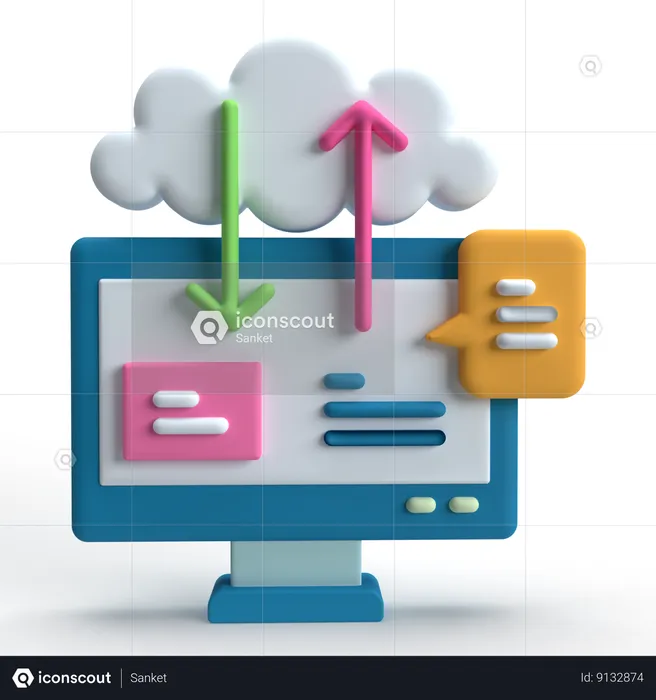 Cloud Computing  3D Icon