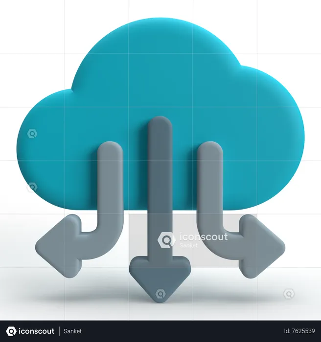 Cloud Computing  3D Icon