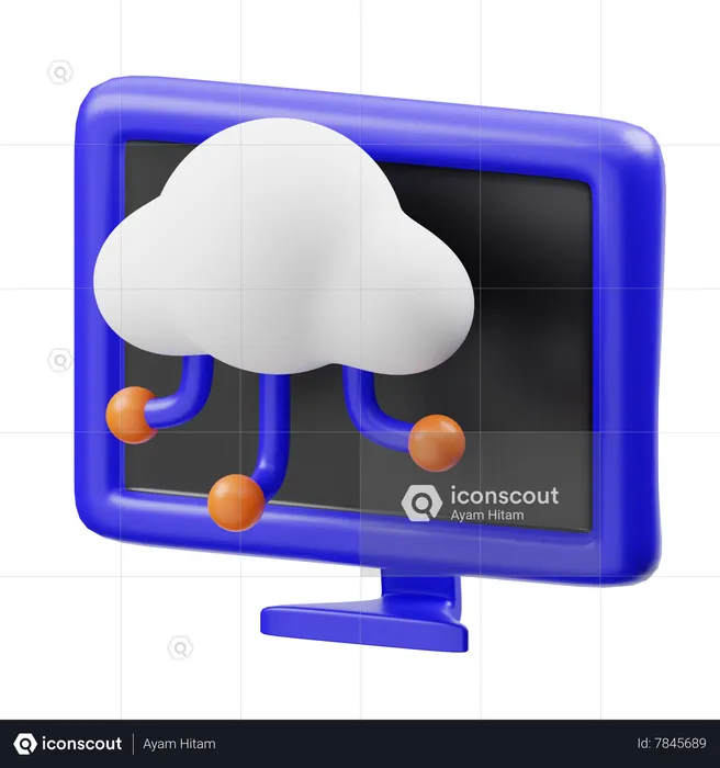 Cloud computing  3D Icon