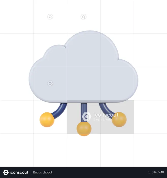 Cloud computing  3D Icon
