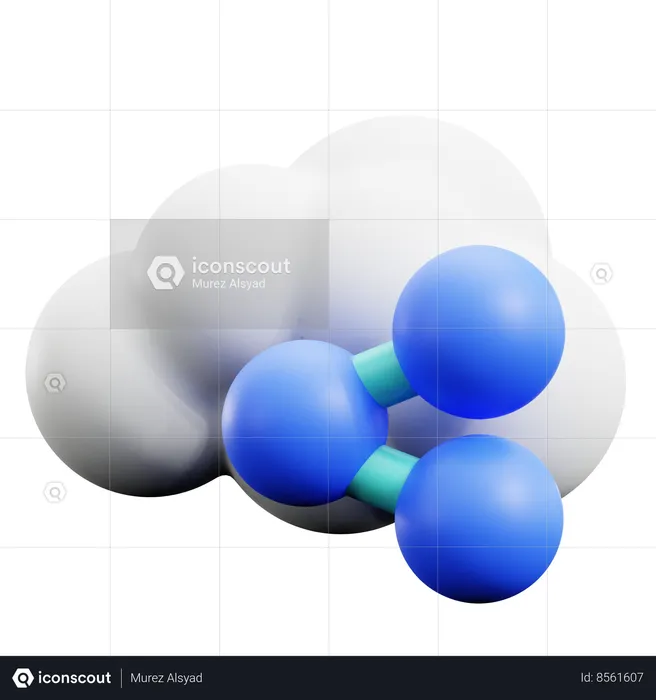 Cloud Computing Share  3D Icon