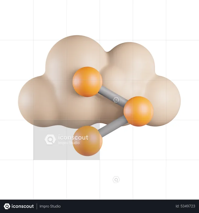 Cloud Computing Share  3D Icon
