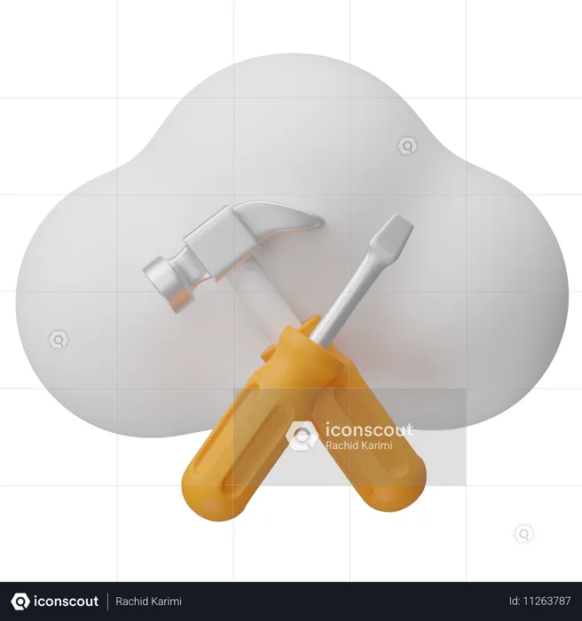 Cloud Configuration  3D Icon