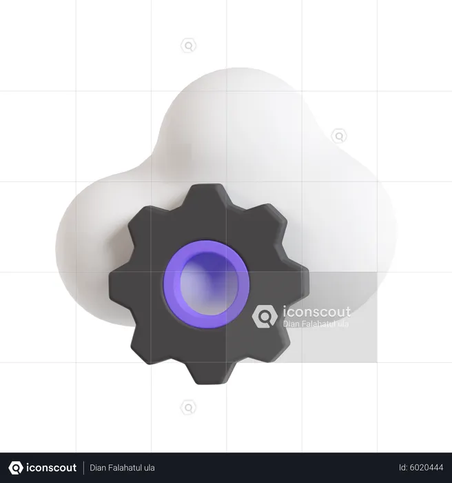 Cloud Configuration  3D Icon