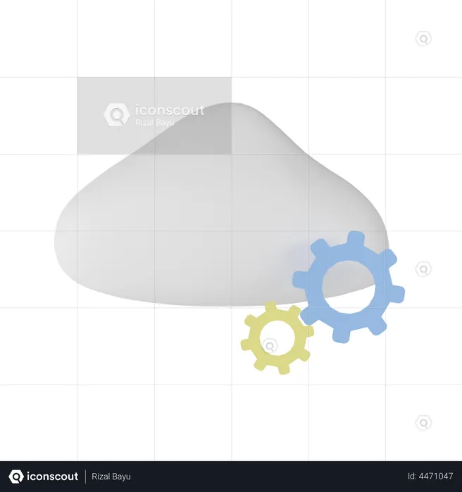 Cloud Configuration  3D Illustration