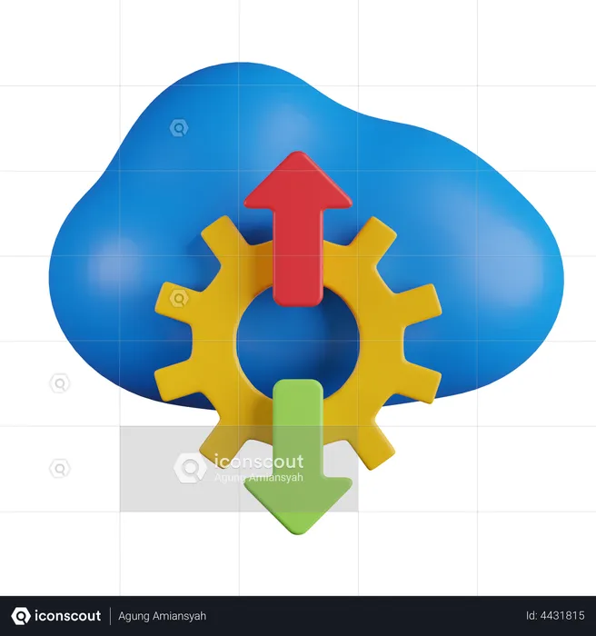 Cloud Configuration  3D Illustration