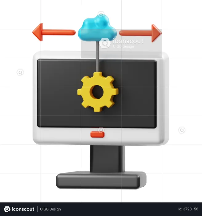 Cloud Configuration  3D Illustration