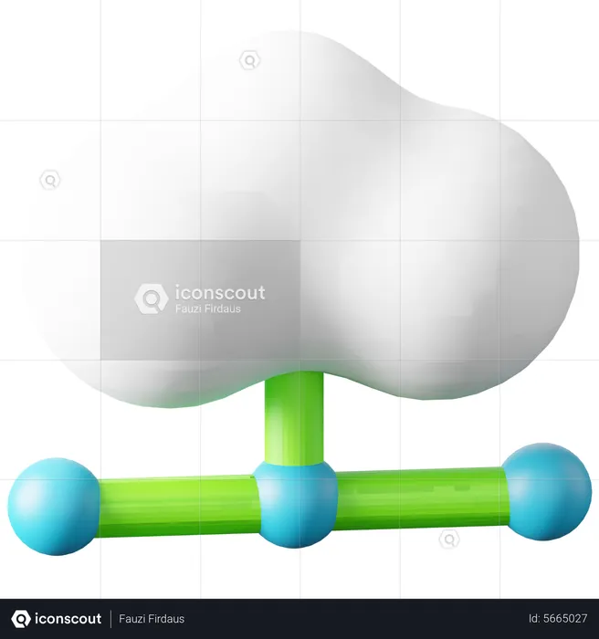 Cloud Connection  3D Icon